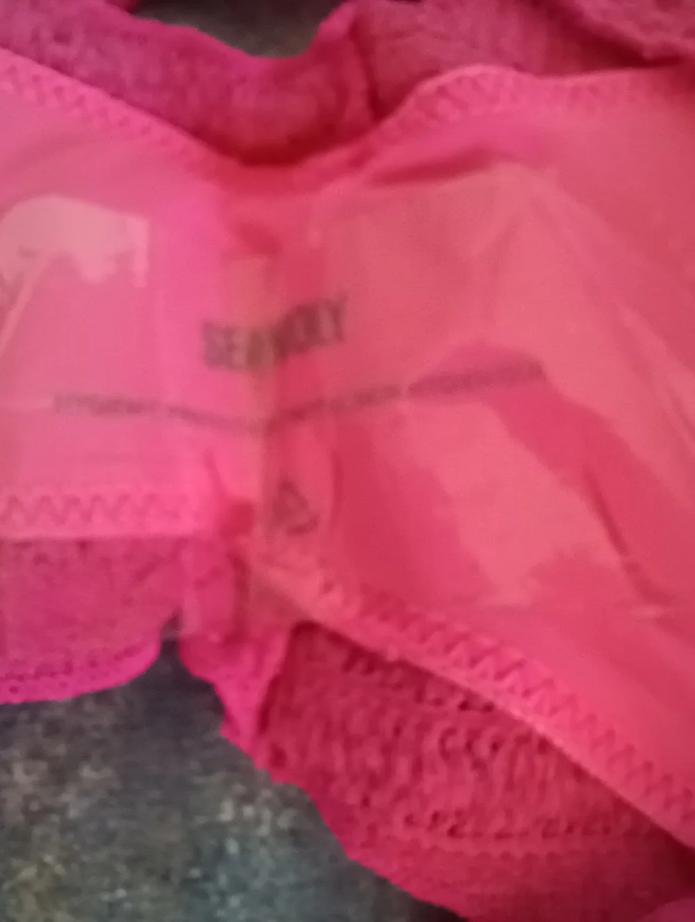 Seamoly Women's Pink Ruffle Triangle Bikini Set L - Picture 8 of 11